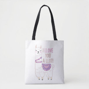 Bolso De Tela Te amo mucho - Llama divertida