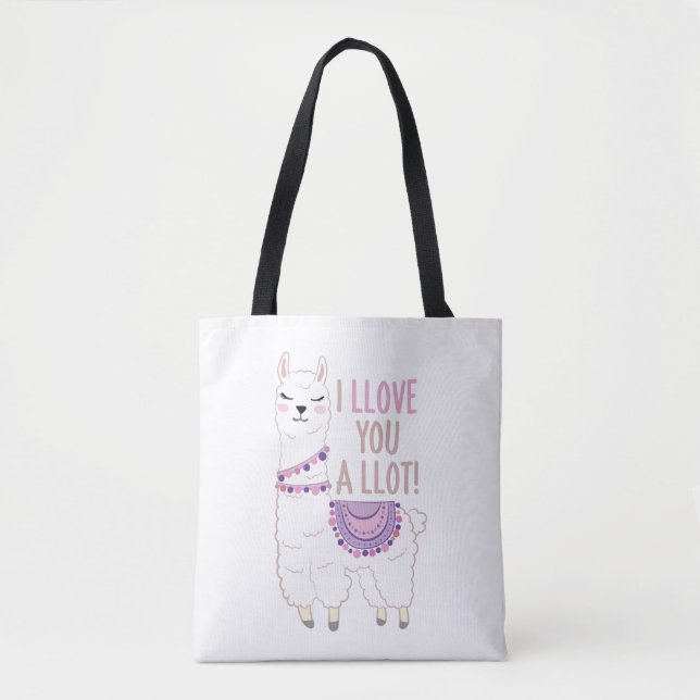Bolso De Tela Te amo mucho - Llama divertida (Anverso)
