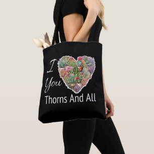Bolso De Tela Te Amo Thorns Y Todo