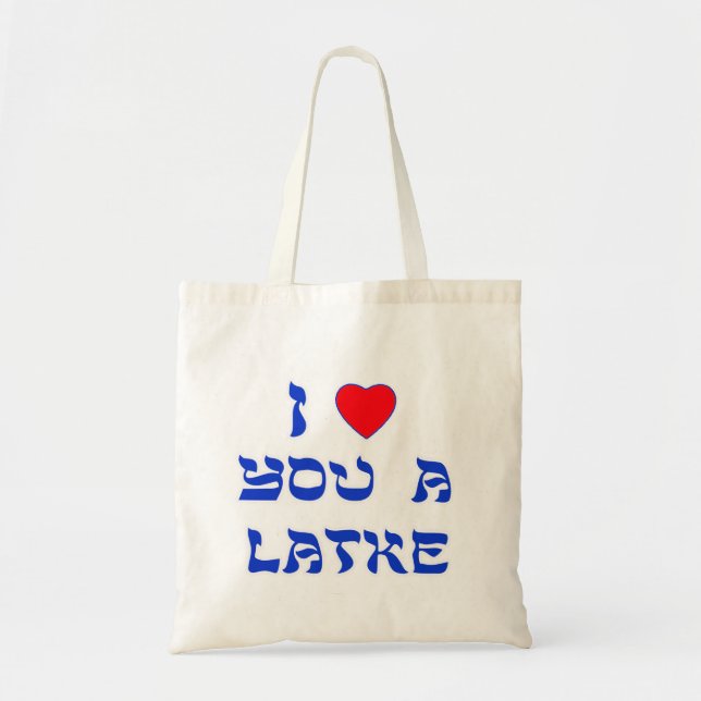 Bolso De Tela Te amo un latke (Frente)