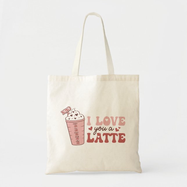 Bolso De Tela Te Amo Un Latte (Frente)