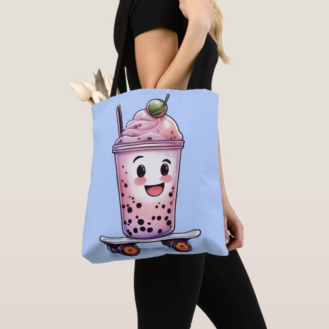 Bolso De Tela té bobba (Detalle)