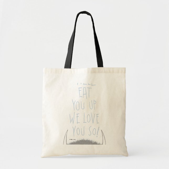 Bolso De Tela ¡Te Comeremos, te amamos! - Azul (Frente)