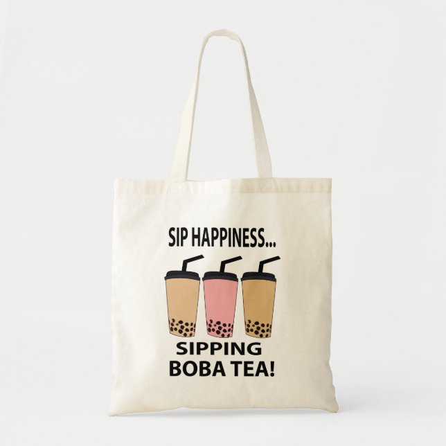 Bolso De Tela Té de Boba Té de Burbujas  (Frente)