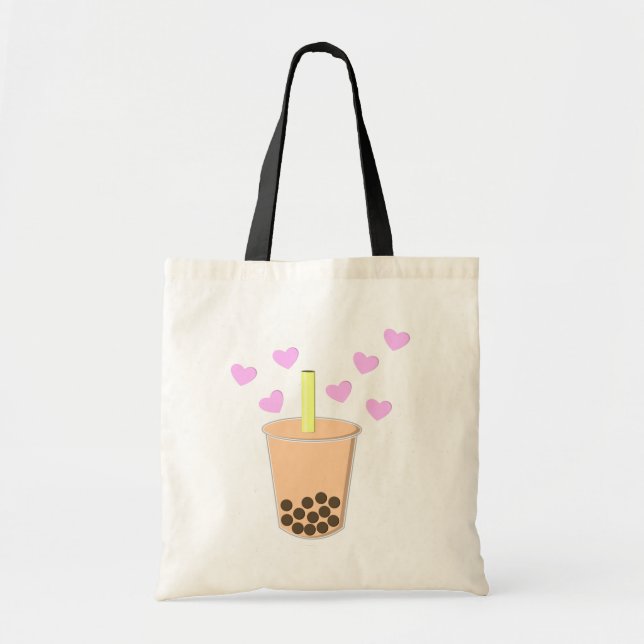 Bolso De Tela Té de burbuja de amor (Frente)