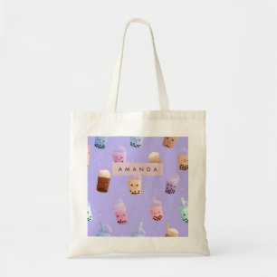 Bolso De Tela Té de burbuja personalizado púrpura púrpura person