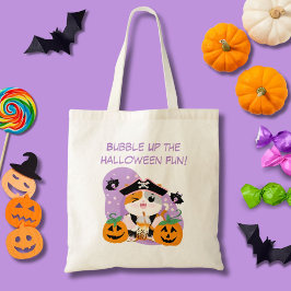Bolso De Tela Té de burbujas con gato kawaii pirata diversión de