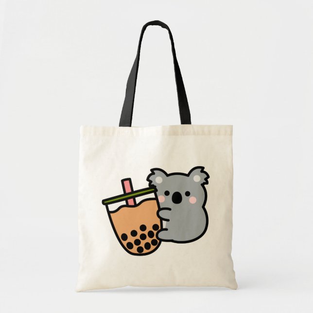 Bolso De Tela Té de burbujas y oso Koala (Frente)