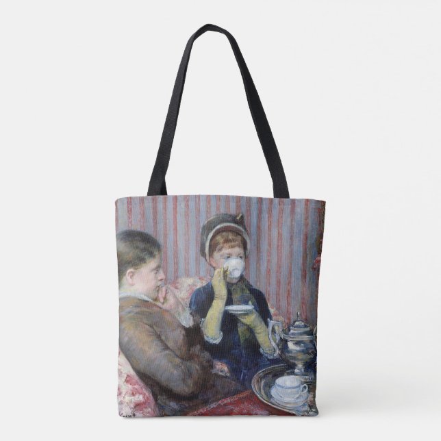 Bolso De Tela Té de la tarde, Mary Cassatt (Reverso)