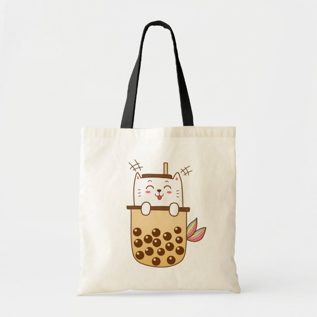 Bolso De Tela Té de leche de sirena para gato Boba (Frente)