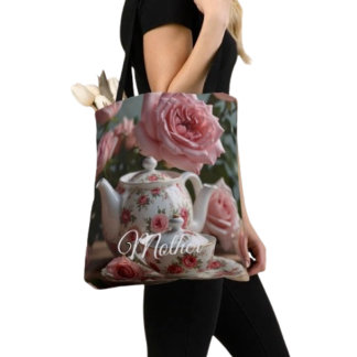 Bolso De Tela Té de rosa de col morada