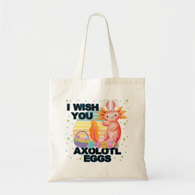 Bolso De Tela Te Deseo Axolotl Eggs Easter Day (Frente)