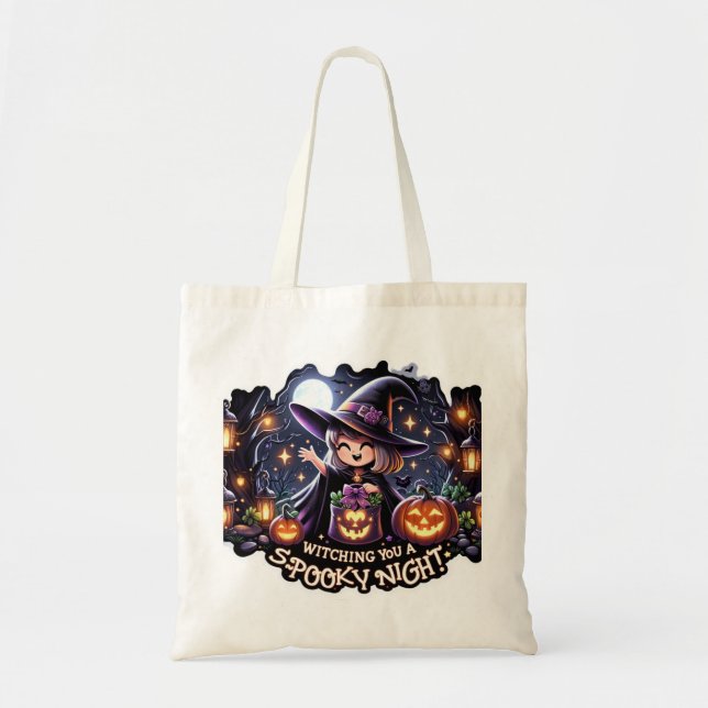 Bolso De Tela Te deseo una espeluznante noche de Halloween (Frente)