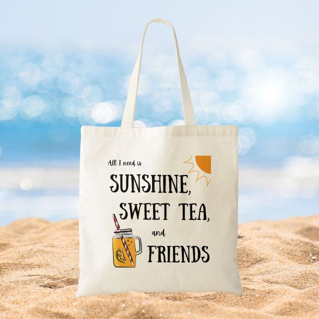 Bolso De Tela Té dulce y sol y Tote de amigos (Subido por el creador)