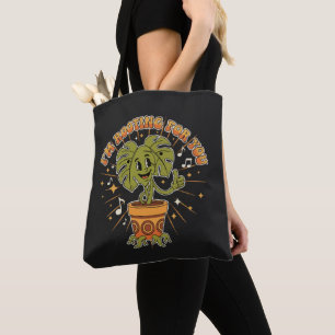 Bolso De Tela "Te estoy apoyando" Planta Monstera de dibujos ani