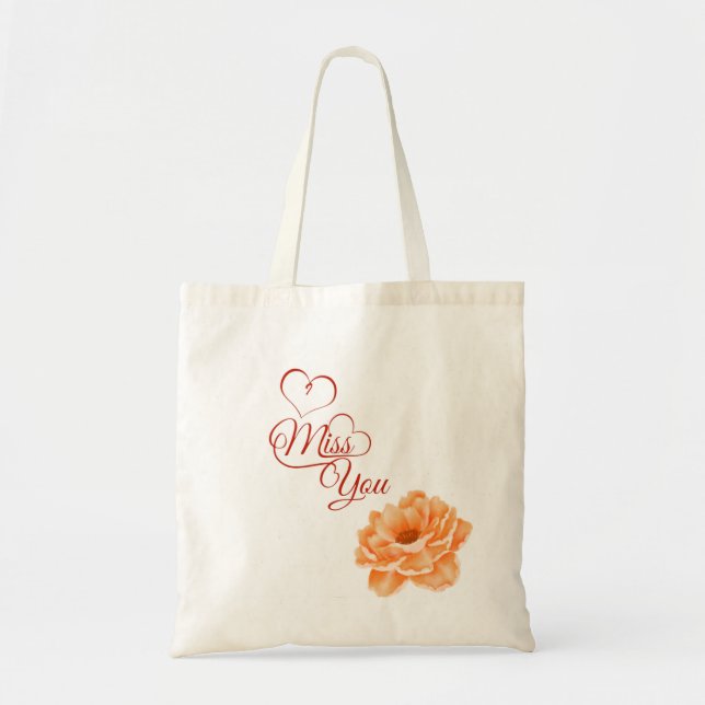 Bolso De Tela Te Extraño Tote Bag (Frente)