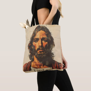 Bolso De Tela Te Necesito Retro Cristo