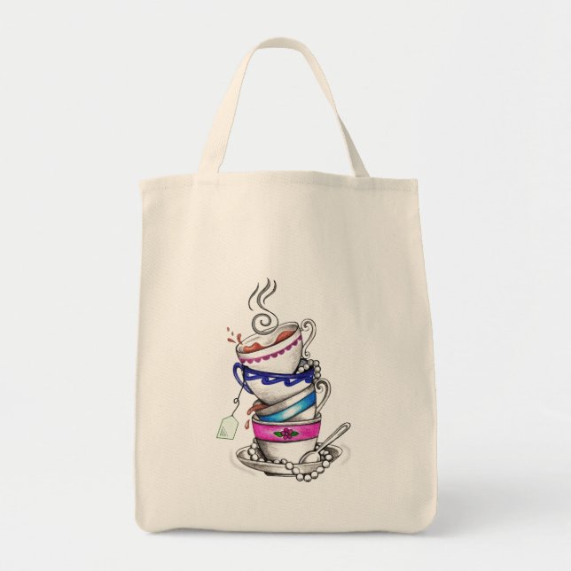 Bolso De Tela Té Para Cuatro Diseño (Frente)