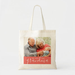 Bolso De Tela Te queremos foto de Personalizado abuela regalo de