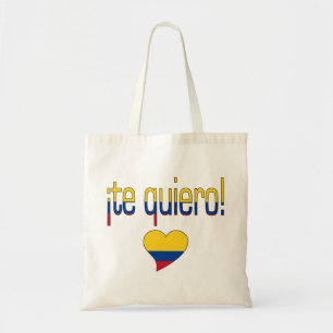 Bolso De Tela ¡¡Te Quiero! Colores de la bandera de Colombia