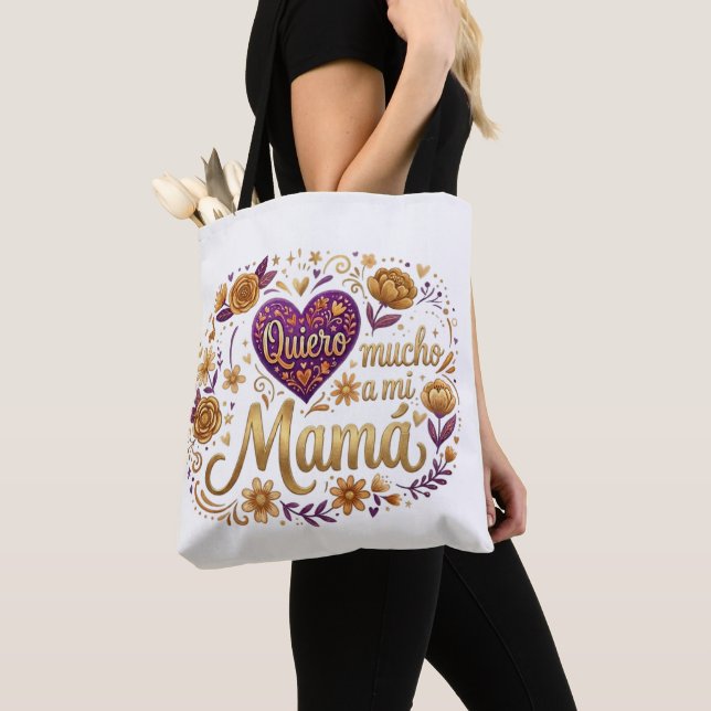 Bolso De Tela Te quiero, mamá (Detalle)
