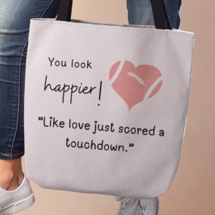 Bolso De Tela ¡Te ves más feliz! El amor acaba de anotar un toqu