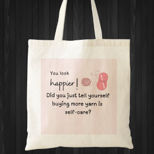 Bolso De Tela ¡Te ves más feliz! Humor yarn
