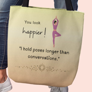 Bolso De Tela ¡Te ves más feliz! Yoga divertida