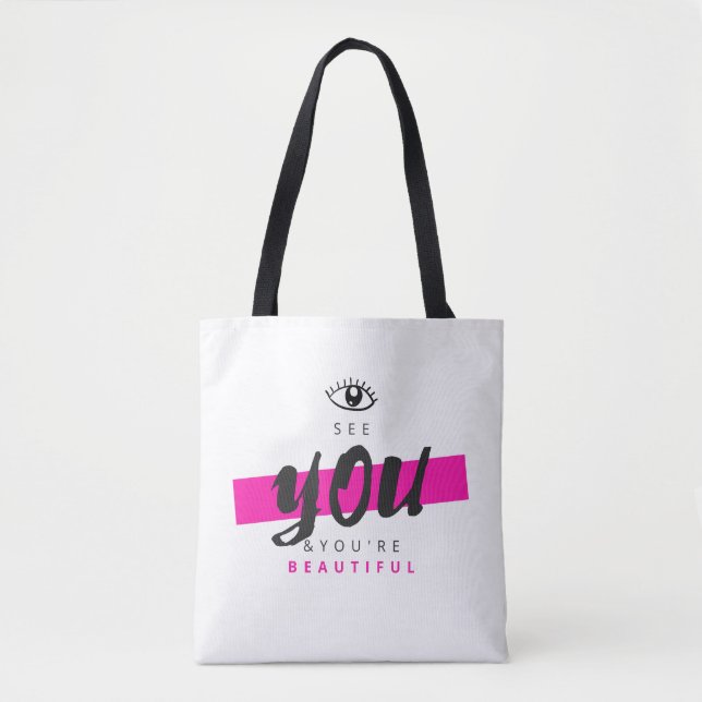 Bolso De Tela Te ves y eres un hermoso Tote (Anverso)