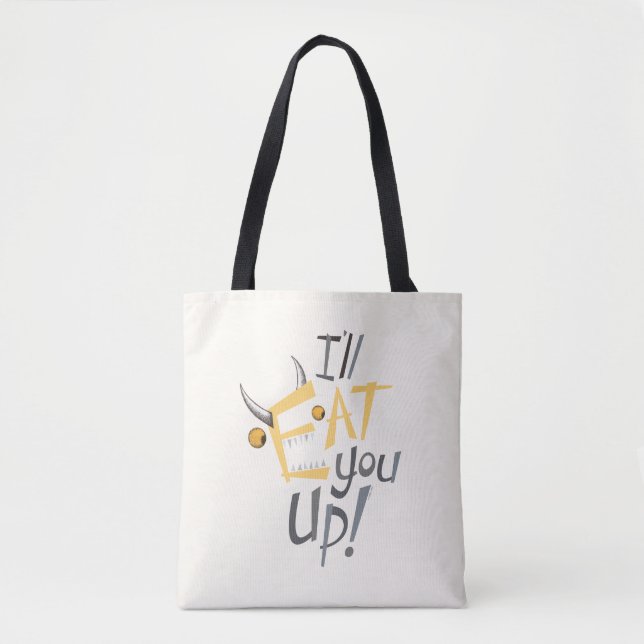 Bolso De Tela Te voy a comer gráficos (Anverso)