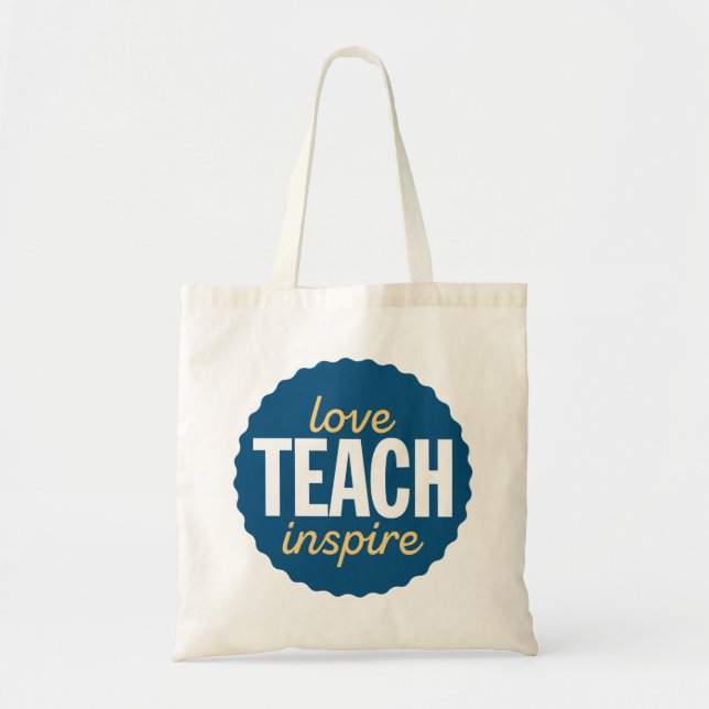 Bolso De Tela Teach Inspire. (Frente)