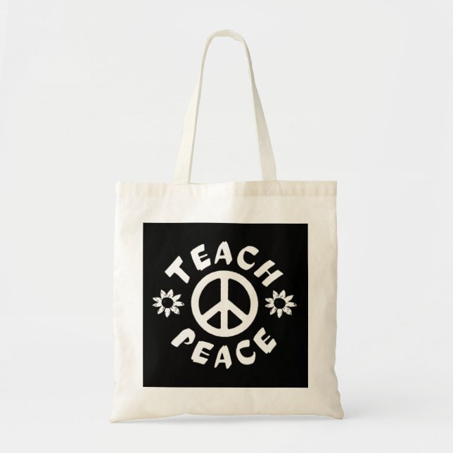 Bolso De Tela Teach Peace (Frente)