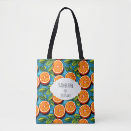 Bolso De Tela Teacher Fuel Orange – Personalized Tote Bag