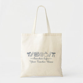 Bolso De Tela Teacher Life Tote Bag | Cute Teacher Gift