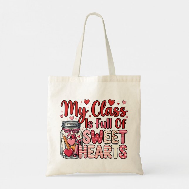 Bolso De Tela Teacher Sweet Heart Valentine's Tote Bag (Reverso)