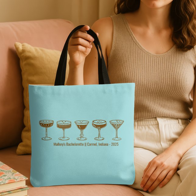 Bolso De Tela Teal Bridesmaid Espresso Martini Bachelorette  (Subido por el creador)