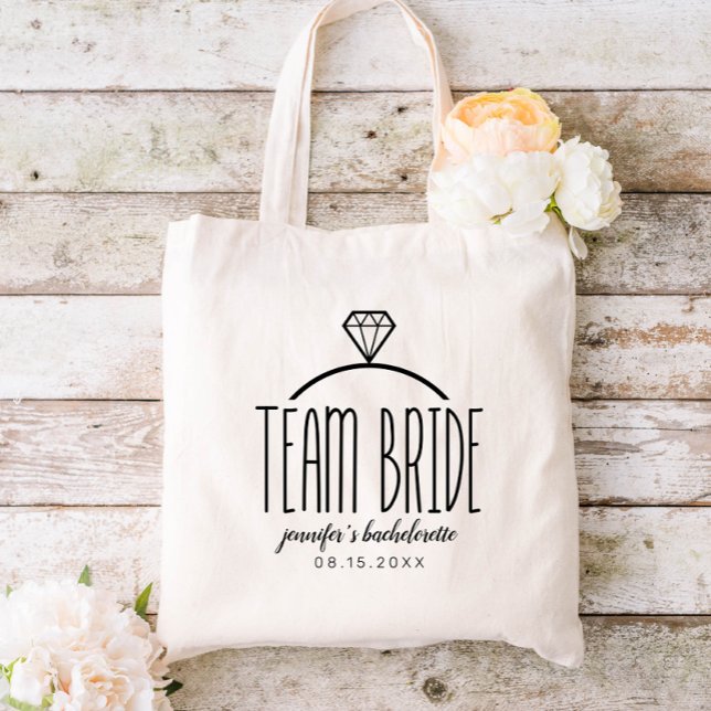 Bolso De Tela Team Bride Bachelorette (Subido por el creador)