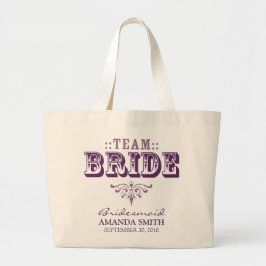 Bolso De Tela "TEAM BRIDE", fiesta de boda personalizada "Tote B