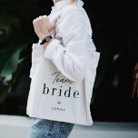 Bolso De Tela Team Bried Editable Color Bridal Party Tote Bag<br><div class="desc">Este bonito diseño se puede personalizar según tus combinaciones de colores favoritas. ¡Hace un gran regalo! Encuentre artículos de papelería y regalos elegantes en nuestra tienda: www.berryberrysweet.com.</div>