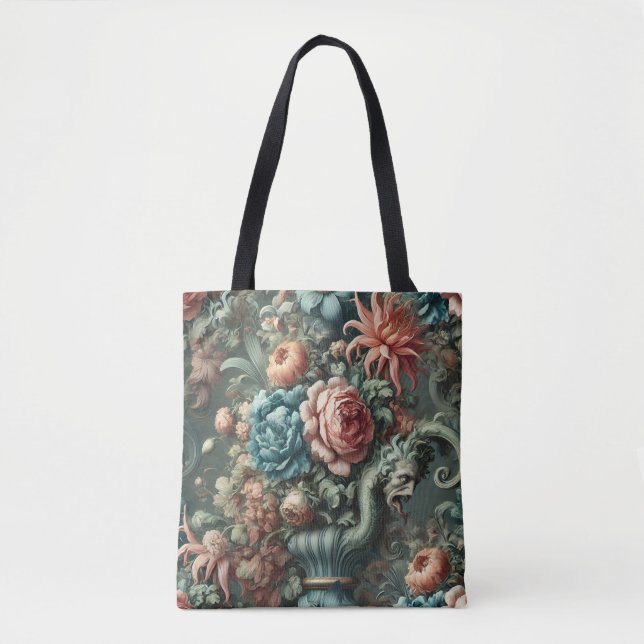 Bolso De Tela Teatría de la sed - Diseño floral gótico (Anverso)