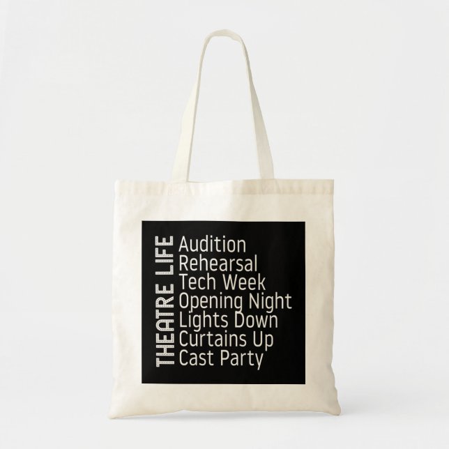 Bolso De Tela Teatro Hoodie Broadway Gifts Actor Musical (Frente)