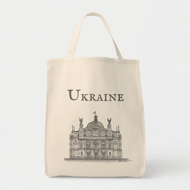 Bolso De Tela Teatro Opera + Ballet, Lviv, Ucrania (Frente)