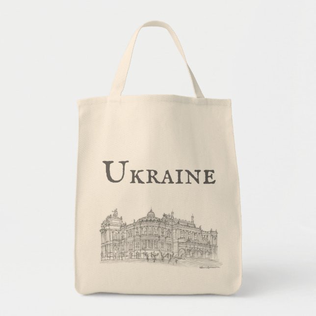 Bolso De Tela Teatro Opera + Ballet, Odessa, Ucrania (Frente)
