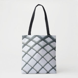 Bolso De Tela Techo metalizado blanco y cúpula de cristal