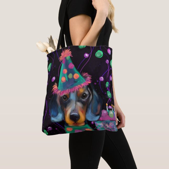 Bolso De Tela Teckel  (Detalle)