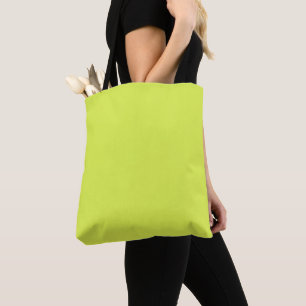 Bolso De Tela Tecla de color sólido color amarillo verde