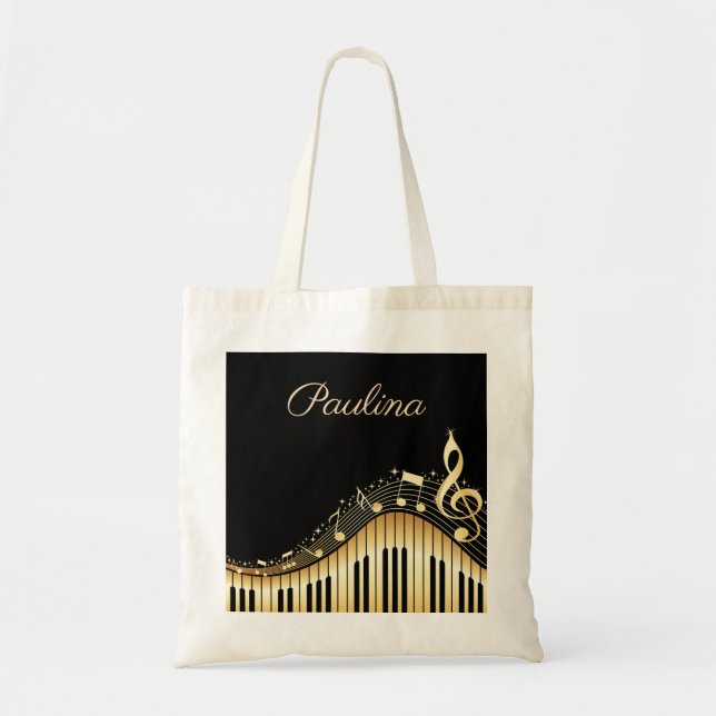 Bolso De Tela Teclado de música monogramada (Frente)