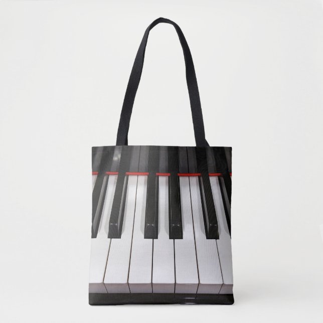 Bolso De Tela teclas de piano (Anverso)