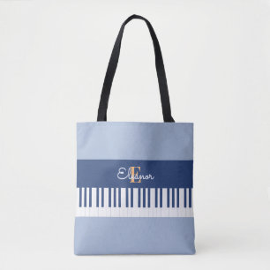 Bolso De Tela Teclas de piano Monograma Teclado Musical Aficiona