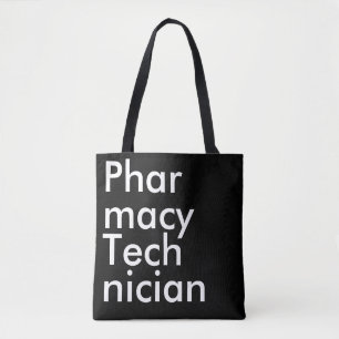 Bolso De Tela Técnico de Farmacia Black Square elegante